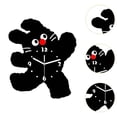 thumbnail image 6 of deevoka Cartoon Cat Shaped Wall Clock Decor Hanging Clock for Hotel Dining Room Gift Black, 6 of 9