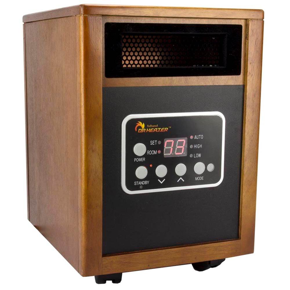 Dr. Infrared Heater DR-968 Electric Portable Infrared Space Heater, 1500-Watt, Cherry - image 2 of 8