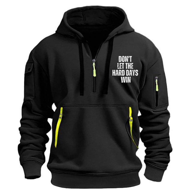 Men's Casual Long Sleeve Hoodie Spring Autumn Outdoor Comfortable Unique Design Solid Color Pullover Sweatshirt Large