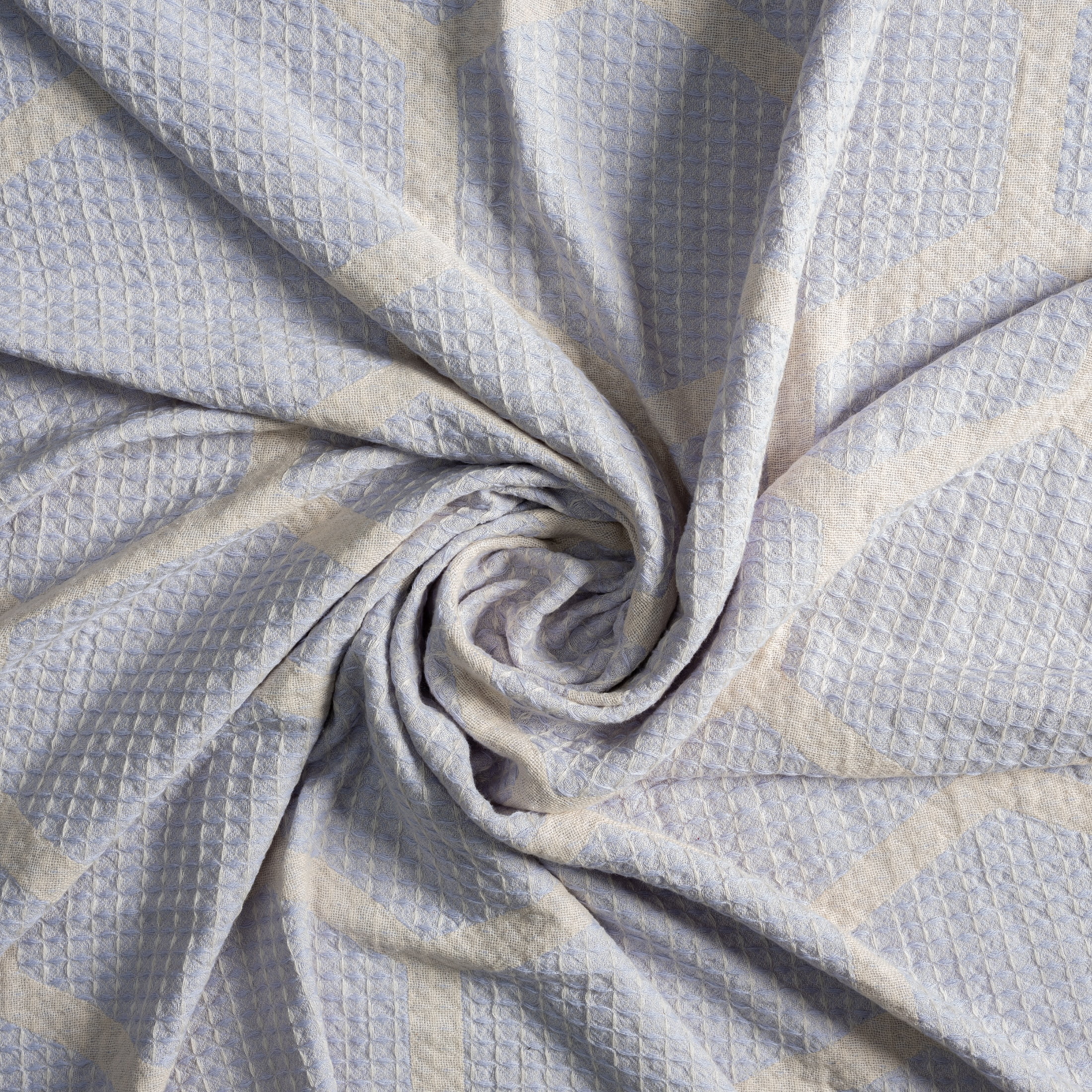 Ox Bay Lilac Honeycomb Hexagon Ultra-Soft Turkish Cotton Adult Throw Blanket, 50" x 60"