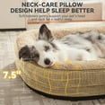 thumbnail image 4 of Orthopedic Dog Beds Large Sized Dog, Egg-Crate Memory Foam Pet Couch Bed with Bolster Sides, Waterproof Lining, Removable Washable Cover & Non-Slip Bottom, Light Brown, 4 of 16