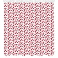 thumbnail image 3 of Ambesonne Cherry Shower Curtain, Simplistic Red Berry Pattern, 69"Wx70"L, Dark Coral Charcoal Grey, 3 of 3