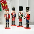 thumbnail image 6 of ZHaobin 1Pcs 30cm Wooden Nutcracker Puppet Soldier Decoration Painted Vintage Design Christmas Elements Ornament Home Tabletop Decora (A4), 6 of 7