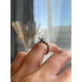 thumbnail image 3 of ESTE ORIGIN 3.00Ct Lab-Grown Radiant Diamond Ring with Hidden Halo & Accent Band in 10K White Gold for Women, 3 of 8