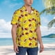 thumbnail image 3 of Fotbe Duck with Star Sunglasses Camisa Hawaiana para Hombre Unisex – Camisa Casual de Verano con Botones de Manga Corta de Algodón y Lino,Medium, 3 of 7