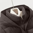 thumbnail image 4 of Women Winter Coat Short Puffer Jacket with Belt Hooded Warm Quilted Parka Zip Up Outerwear Thick Fashion Overcoat, 4 of 7