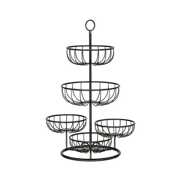 Cesta de frutas, mostrador de cocina de 5 niveles, frutero, almacenamiento de frutas, organizador de aperitivos, cesta de almacenamiento de patatas y