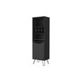 thumbnail image 3 of FM Furniture Sheffield H Metal Bar Cabinet with 8 Bottle Cubies in Black Wenge, 3 of 6