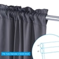 thumbnail image 4 of Unique Bargains Rideau Occultant pour Porte, 25'L x 40'L Rideau de Porte-Fenêtre 1 Panneau, Gris Foncé, 4 of 7