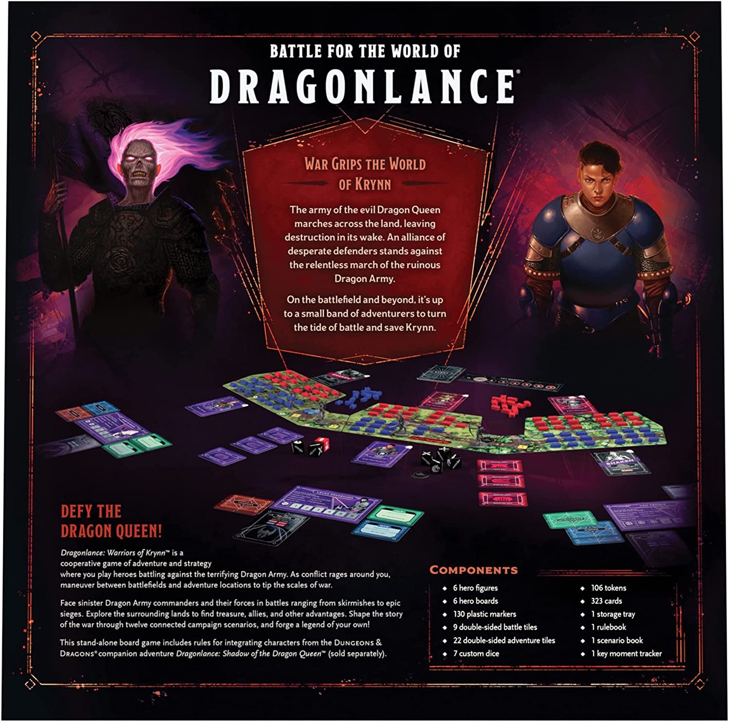 Dragonlance: Warriors of Krynn (Dungeons & Dragons Cooperative Board Game for 3-5 Players)