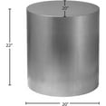 thumbnail image 4 of Meridian Furniture Table d'Appoint Ronde Cylindrique en Métal Brossé Chromé, 4 of 4