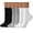 6 Pairs-2black/2white/2grey, variant on Womens Mini Crew Socks Casual Cute Soft Ankle Socks 6 Pairs