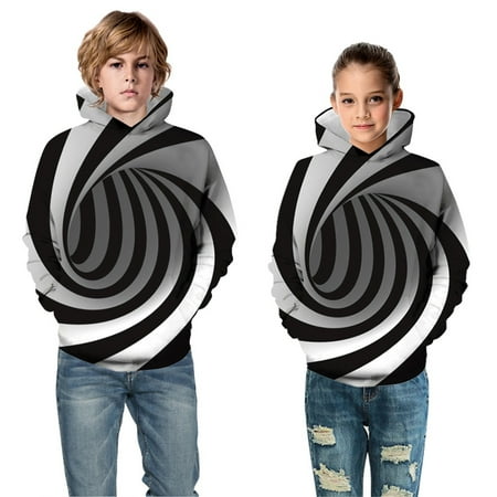 

Hunpta 3D Sweatshirts Teen Print Tops With Pocket Kids Boy Hoodie Girl Pullover Cartoon Boys Tops