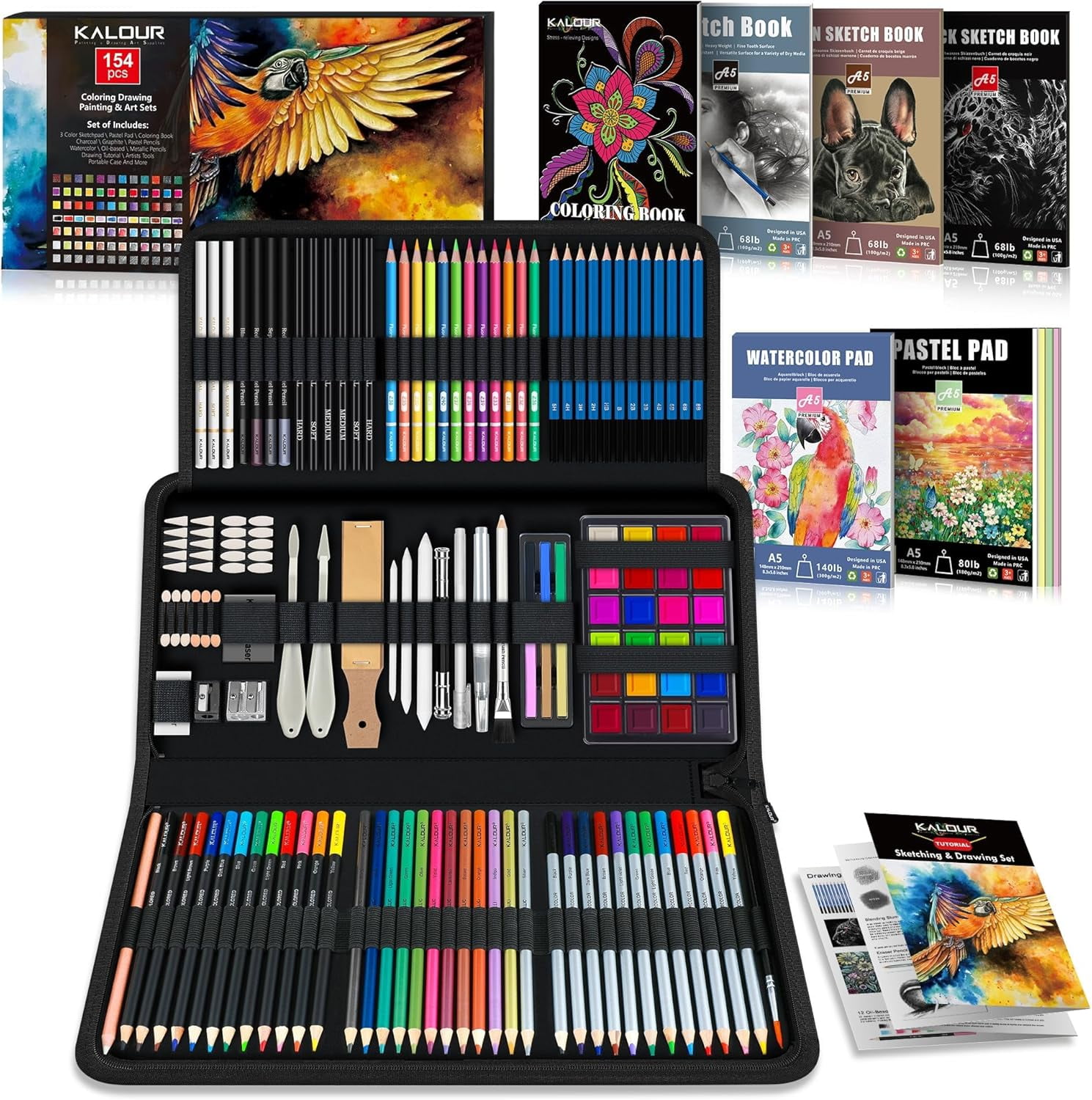 262 Colors Dual Tip Alcohol Based Markers, Twin Sketch Art Markers