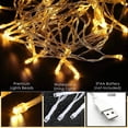 thumbnail image 2 of SUPRAPID Christmas Lights Warm White Indoor, 10ft 20 LED Christmas String Lights Indoor Outdoor Waterproof Clear Wire, 2 of 7