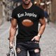 thumbnail image 1 of Tops para hombre, blusas y camisas de manga corta con cuello redondo para hombre, jersey informal con cuello redondo estampado para hombre, pantalones cortos deportivos para fitness, blusa de poliéste, 1 of 5