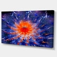 thumbnail image 2 of Colorful Glowing Flower in Space - Flower Artwork on Canvas, 2 of 3