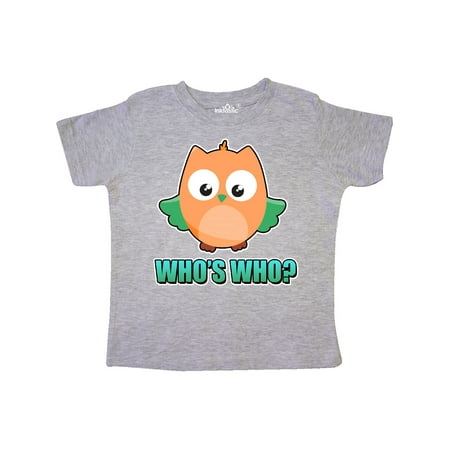 

Inktastic Whos Who with Cute Owl Gift Toddler Boy or Toddler Girl T-Shirt