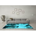 thumbnail image 3 of Ahgly Company Indoor Rectangle Abstract Light Blue Modern Area Rugs, 7' x 10', 3 of 4