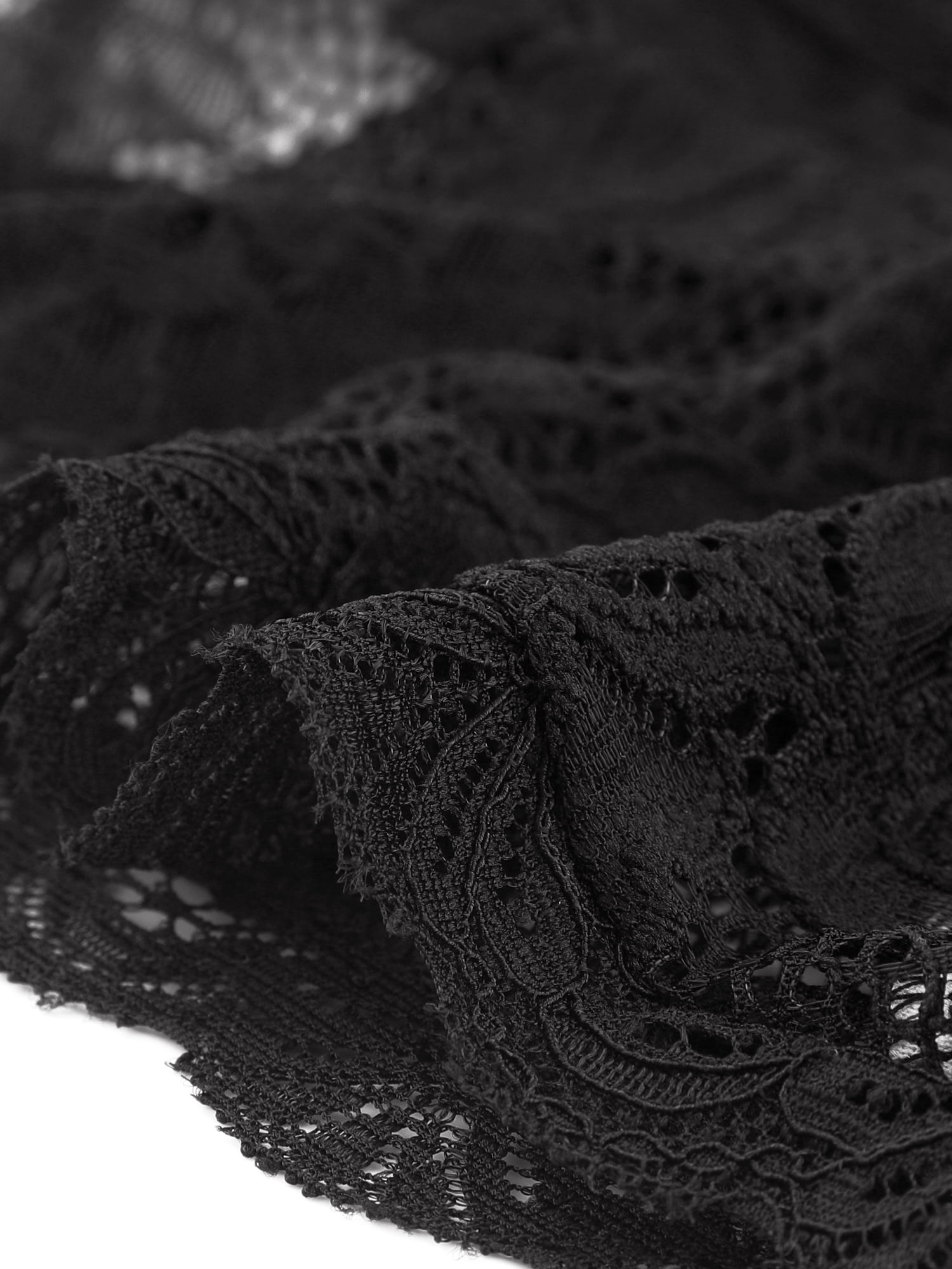 DARING DIVA Women's Lace Tops Sheer Sleeveless Tank Top M Black