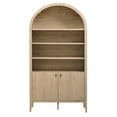 thumbnail image 6 of Storage Display Cabinet Bookshelf Bookcase, Oak Brown, Wood, Living Dining Room Kitchen Cafe Bistro Hospitality Restaurant, Modern Contemporary, HB37750, 6 of 10