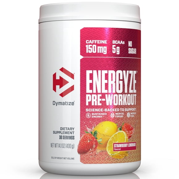 Pre Workout Powder Dymatize Energyze Strawberry Lemonade