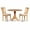 Oak, variant on East West Furniture Dublin Wood Dining Set with Fabric Seat in Oak