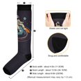 thumbnail image 3 of FORMRS Womens Knee High Socks Casual Long Thick Travel Daily Wear, 1 Pair, Black Astronaut Record, 3 of 6