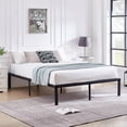 thumbnail image 2 of VECELO Metal Platform Bed Frame, Queen, 14.2' Height, Noise Reduction and Storage Space, No Box Spring Needed, Black, 2 of 7