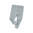 thumbnail image 2 of lnmuld Baby Solid Ribbed Leggings Elastic Waist Knit Infant Daily Base Pants Grey3,4-5 Years, 2 of 3