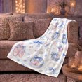 thumbnail image 6 of Artistic Pattern, Festive Holiday Scene, Warm Flannel Blanket for Living Room and Family Room with Detailed Artwork, Art Lovers Christmas Gift, Festive Home Decor, 6 of 9