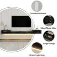 thumbnail image 3 of KULAGAGA Floating TV Stand Media Console with 5 Drawers and Led Lights for Living Room, Black, 3 of 6