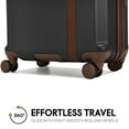 thumbnail image 5 of ELLE Luxe Journey 3 Piece Expandable Retro Spinner Luggage Set | Black, 5 of 8