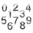 thumbnail image 3 of MLINS  10 Pcs Doorplate Number Front Numbers Office Digital Silver, 3 of 8