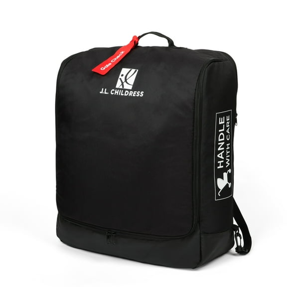 J.L. Childress Padded Compact Travel Stroller Bag for Airplane, AirTag Compatible - Black