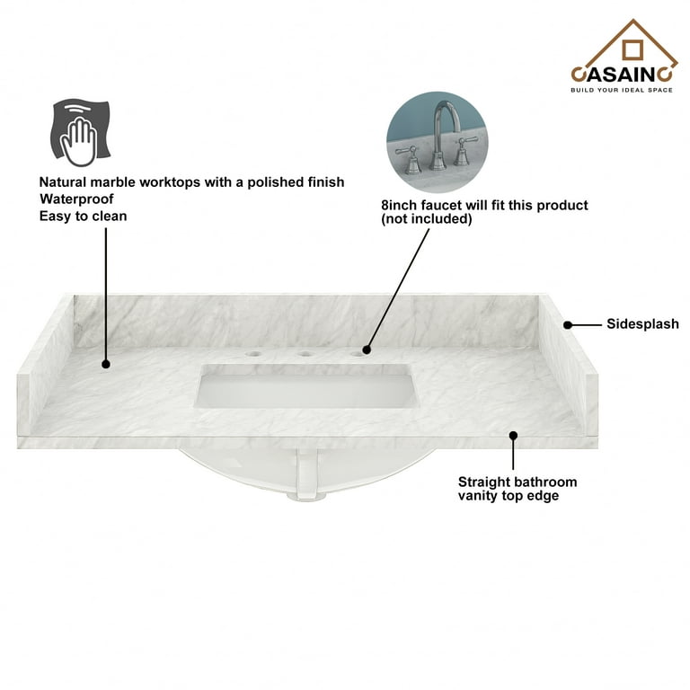 Boyel Living 21 in. x 13 in. Ceramic Rectangular Lavatory Undercounter Bathroom Sink in White Boyel Living 21 in. x 13 in. Ceramic Rectangular Lavatory Undercounter Bathroom Sink in White