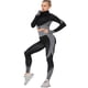 thumbnail image 1 of Pantalones de yoga sin costuras europeos y americanos Top con cremallera de manga larga Traje de dos piezas Pantalones deportivos absorbentes del sudor de secado rápido Pantalones deportivos para, 1 of 6