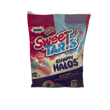 Sweetarts Blue Punch, Strawberries & Cream Gummy Halos 3 oz