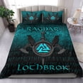 thumbnail image 1 of Juego de cama vikingo Ragnar Lothbrok Ragnar Lodbrok Guerrero vikingo Versión cian, 1 of 5