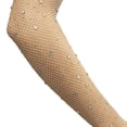 thumbnail image 3 of Rhinestone Fishnet Gloves, Nude, Women, Fits S-XL, Way to Celebrate, 3 of 6