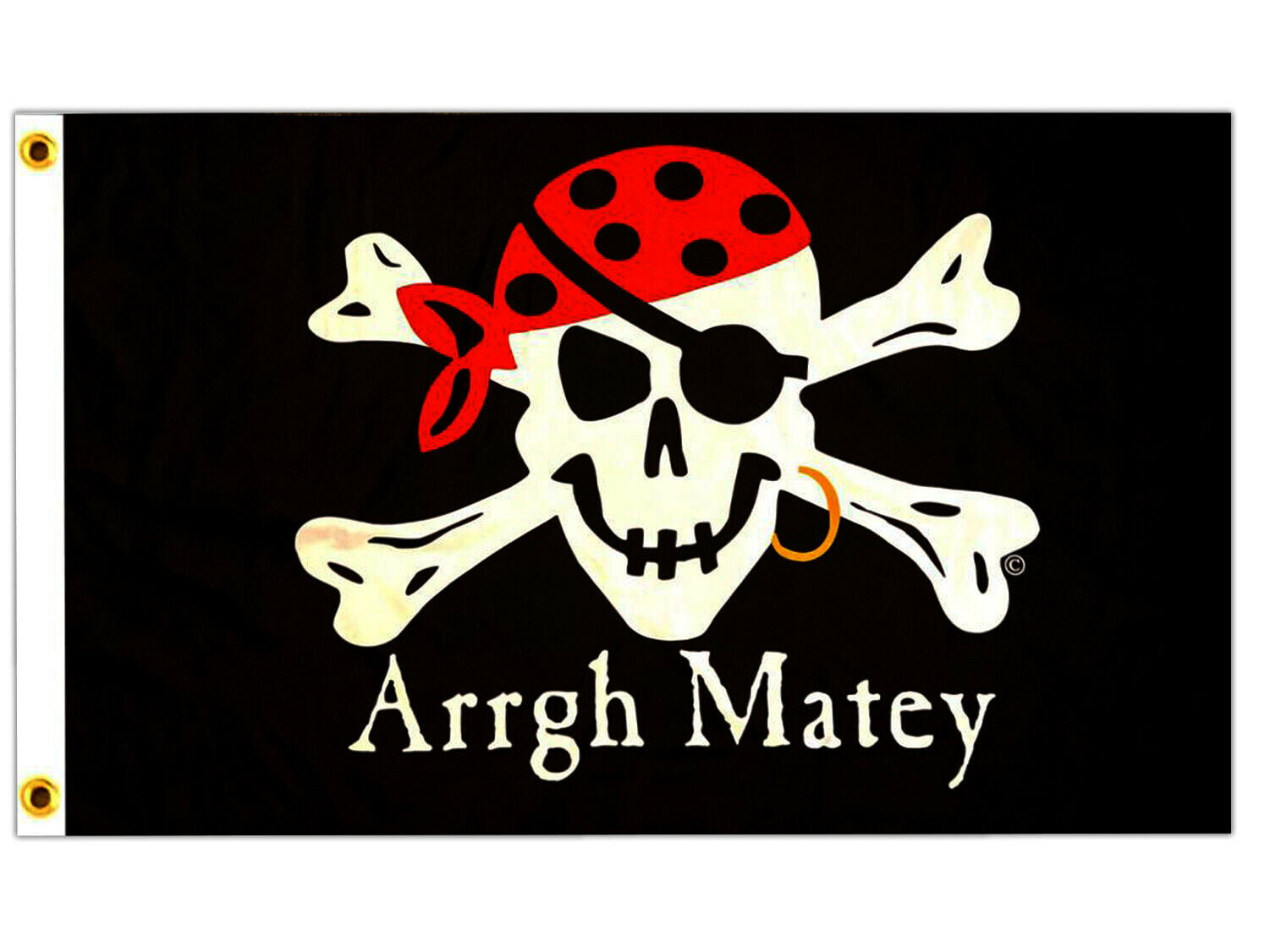 Crossed Sabres Small Flag 3ft x 2ft Skull & Crossbones Pirate Jolly Roger Party 