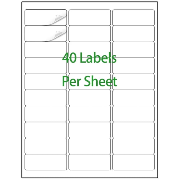 A4 Address Shipping Labels, White Sticker Label Sheets for Laser & Inkjet Printers, Smooth Back, Jam-Free Printing, Writable & Printable, Home Office Mailing Labels 40
