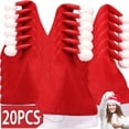 thumbnail image 2 of 20/1Pcs Christmas Hats Adults Kids Non-woven Red Santa Claus Hat Xmas Caps Merry Christmas Home New Year Festive Party Supplies, 2 of 5
