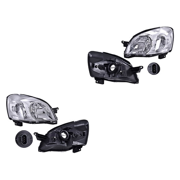 Par de Faros DEPO Chevy 2009 A 2012 Fondo cromado 1 Par