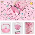 thumbnail image 5 of 30 Oz Flamingo Tumbler with Top Handle and Flip Straw, Pastel Flamingo Stainless Steel Travel Cups Birthday Flamingo Lover Gifts for Women Girls (1PC), 5 of 6