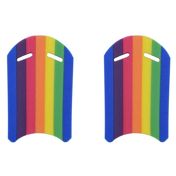 2X Kids Adults Rainbow Swimming Kickboard Foam Float Kick Board Pool Training Aid Hand Tool