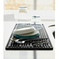 thumbnail image 5 of Yamazaki Home Roll-Up Dish Drying Mat, Black, Silicone, No Assembly, 5 of 7