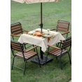 thumbnail image 3 of Outdoor Tablecloth with Umbrella Hole and Zipper, Orange Green Grey Fall Square Table Cloth 60x60 Inch Waterproof Tablecloth, Botanical Thanksgiving Pumpkins Picnic Table Cover for Patio Camping, 3 of 7
