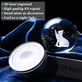 thumbnail image 4 of Bola de cristal 3D Snow Globe Movdyka con forma de gato, 8 cm, luz LED, 4 of 7