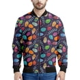 thumbnail image 4 of Chaqueta con cremallera y diseño de huevos de Pascua bohemios para hombre y mujer, abrigo con estampado 3D, chaqueta informal de calle con cremallera, sudadera bomber de manga larga, 4 of 5